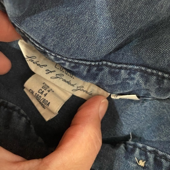 L.O.G.G. H&M Womens Denim Shirt Dress Size 4 True color in Picture 1 - Picture 4 of 5